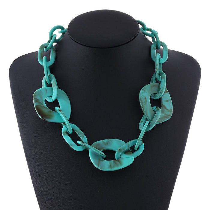 Wholesale Acetate Necklace Fashion Jewelry JDC-NE-nanrong004