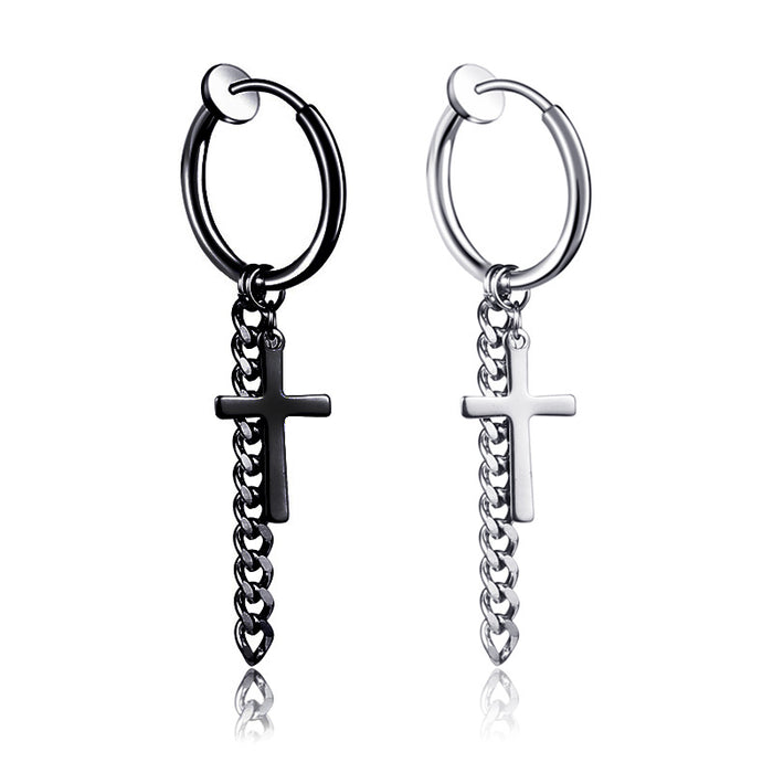 Jewelry WholesaleWholesale Stainless Steel Tassel Chain Single Earring JDC-ES-GSBSL025 Earrings 宝莎莉娜 %variant_option1% %variant_option2% %variant_option3%  Factory Price JoyasDeChina Joyas De China