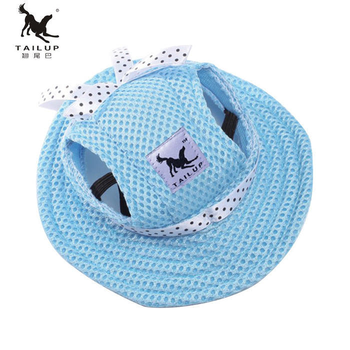 Wholesale pet supplies mesh breathable sun hats cat and dog hats JDC-FH-JGG002