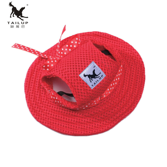 Wholesale pet supplies mesh breathable sun hats cat and dog hats JDC-FH-JGG002