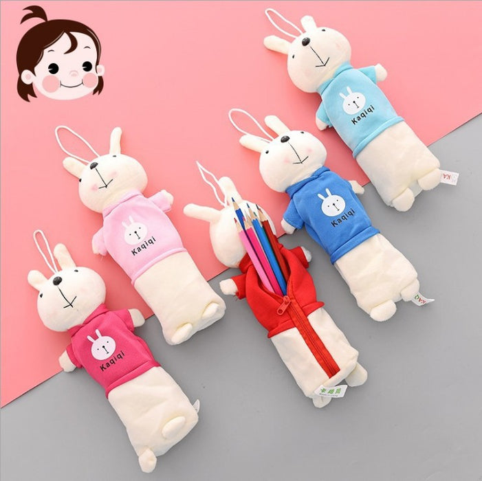 Wholesale Pencil Bags Plush Cute Cartoon Bunny MOQ≥2 JDC-PB-ShiD003