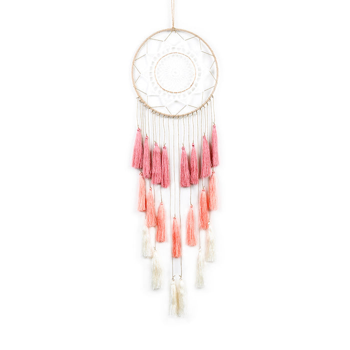 Wholesale Boho Tassel Feather Hoop Flannel Dreamcatcher MOQ≥2 JDC-DC-RXin002