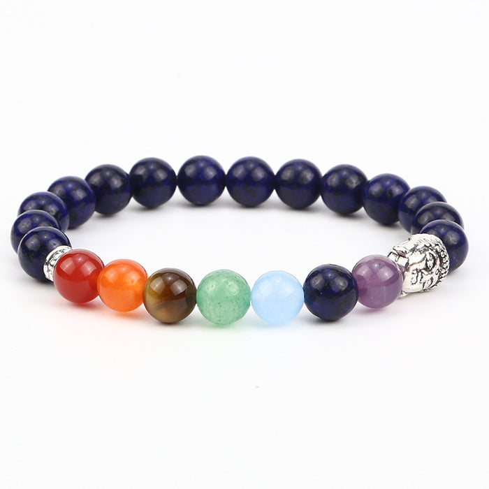 Wholesale Tiger Eye Stone Buddha Head Buddha Beads Energy Volcanic Stone Beads Buddha bracelet MOQ≥3 JDC-BT-ManS003