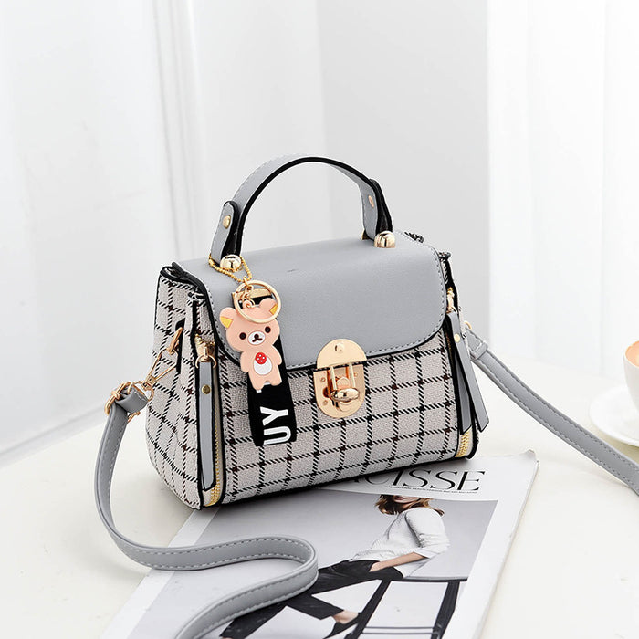 Wholesale Shoulder Bags PU Plaid Tote Bags JDC-SD-Luqiao003