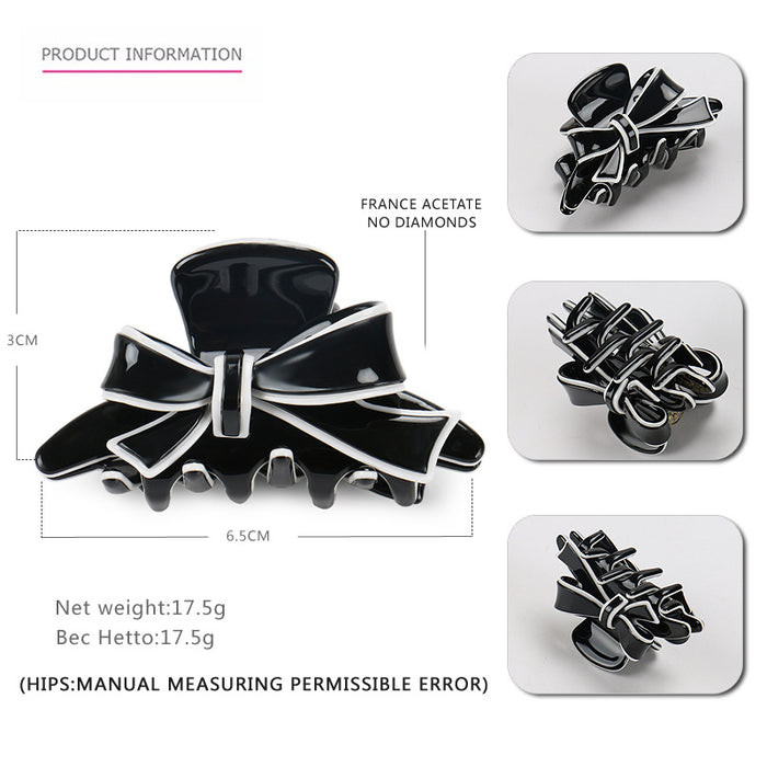 Wholesale Hair Clips Acetate Sheet Bow MOQ≥2 JDC-HC-jinhe005