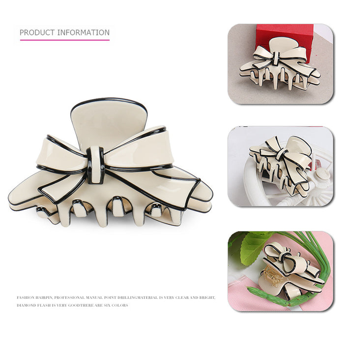 Wholesale Hair Clips Acetate Sheet Bow MOQ≥2 JDC-HC-jinhe005