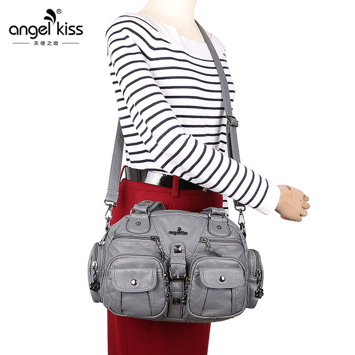 Wholesale Shoulder Bag PU Large Capacity Tote Bag Handheld Diagonal JDC-SD-TSZW004