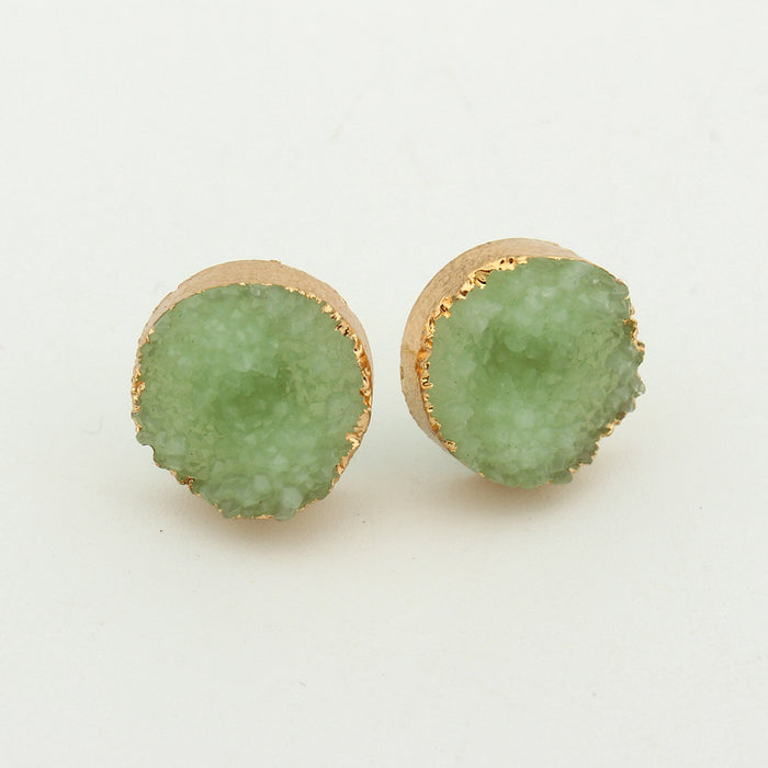 Wholesale Round Resin Earrings MOQ≥3 JDC-ES-Juej005