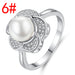 Jewelry WholesaleWholesale Pearl Rhinestone Copper Flower Ring JDC-RS-MiMeng062 Rings 米萌 %variant_option1% %variant_option2% %variant_option3%  Factory Price JoyasDeChina Joyas De China