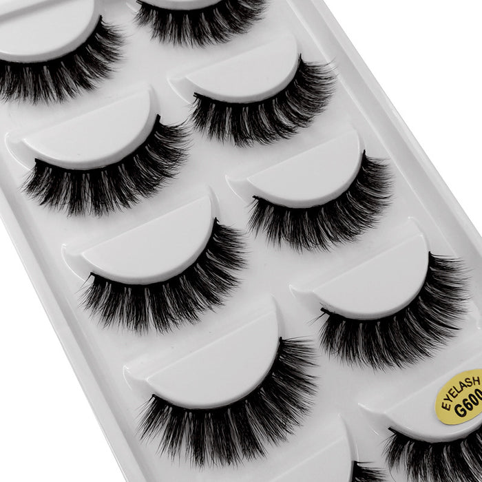 Wholesale Mink Hair False Eyelashes 5 Pairs Pack JDC-EY-LanJL004