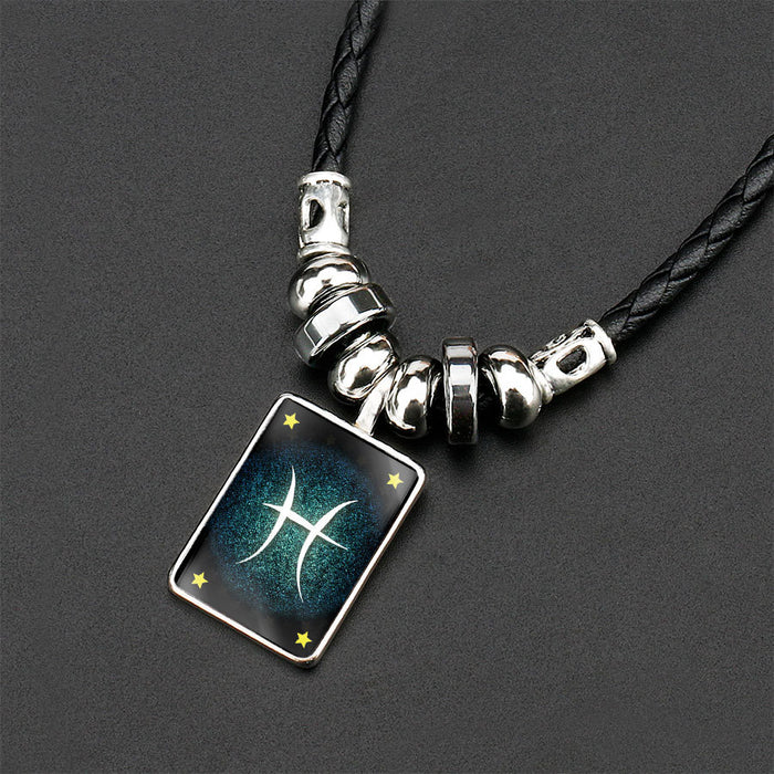 Jewelry WholesaleWholesale Obsidian Zodiac Necklace JDC-NE-NingX004 Necklaces 柠祥 %variant_option1% %variant_option2% %variant_option3%  Factory Price JoyasDeChina Joyas De China