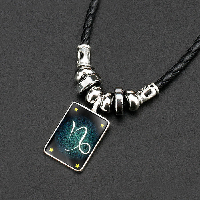 Jewelry WholesaleWholesale Obsidian Zodiac Necklace JDC-NE-NingX004 Necklaces 柠祥 %variant_option1% %variant_option2% %variant_option3%  Factory Price JoyasDeChina Joyas De China