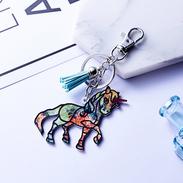 Wholesale Keychains Acrylic Cute Pony MOQ≥2 JDC-KC-YinH001