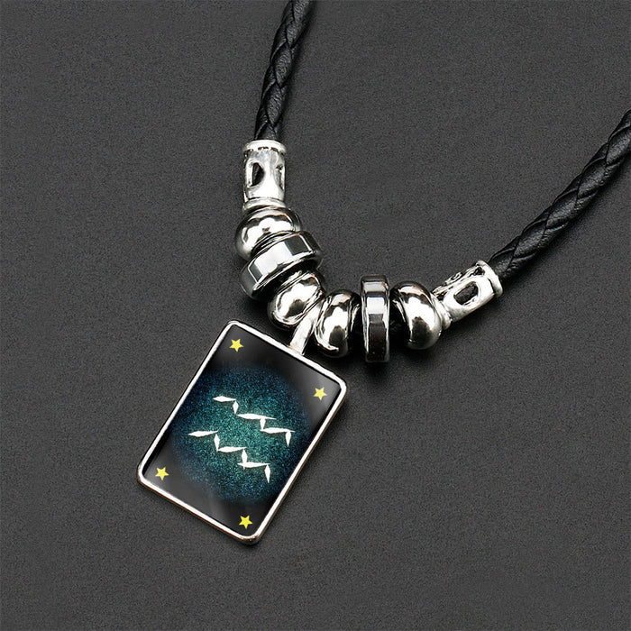 Jewelry WholesaleWholesale Obsidian Zodiac Necklace JDC-NE-NingX004 Necklaces 柠祥 %variant_option1% %variant_option2% %variant_option3%  Factory Price JoyasDeChina Joyas De China