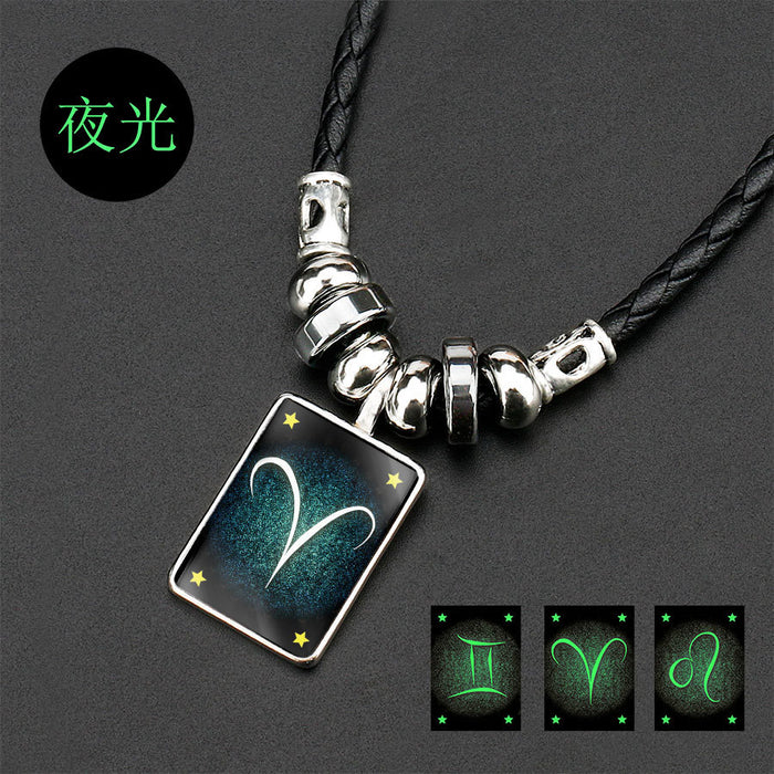 Jewelry WholesaleWholesale Obsidian Zodiac Necklace JDC-NE-NingX004 Necklaces 柠祥 %variant_option1% %variant_option2% %variant_option3%  Factory Price JoyasDeChina Joyas De China