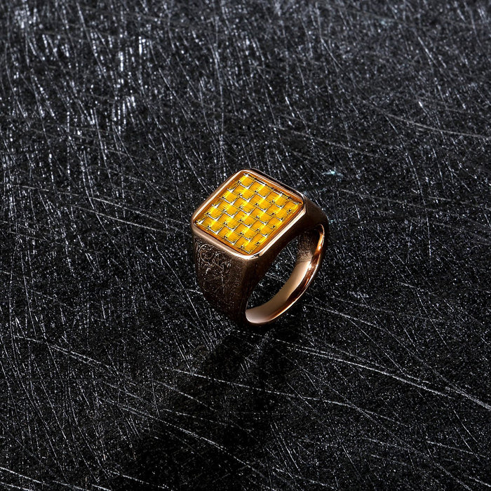 Wholesale Men's Ring Titanium Carbon Fiber JDC-RS-YiS002