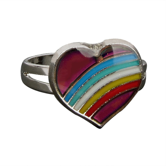 Wholesale LGBT Pride Day Thermochromic Alloy Ring JDC-RS-LanA004