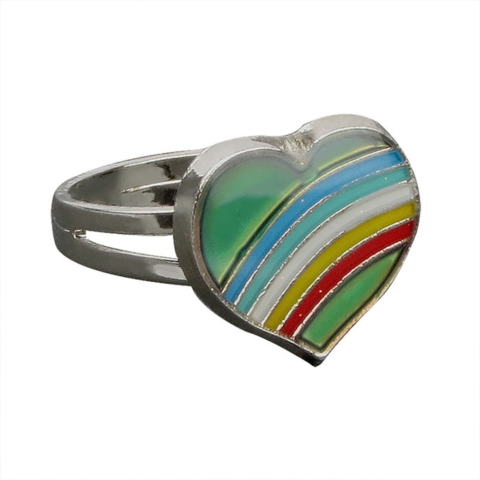 Wholesale LGBT Pride Day Thermochromic Alloy Ring JDC-RS-LanA004