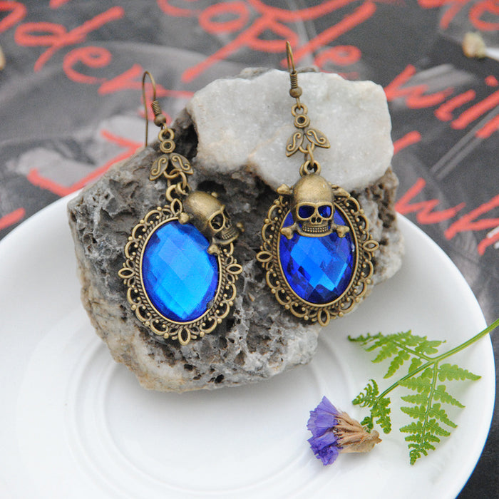 Jewelry WholesaleWholesale Halloween Skull Vintage Alloy Earrings JDC-ES-Kangh001 Earrings 康欢 %variant_option1% %variant_option2% %variant_option3%  Factory Price JoyasDeChina Joyas De China