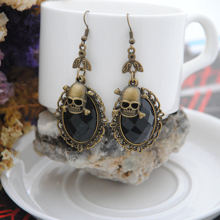 Jewelry WholesaleWholesale Halloween Skull Vintage Alloy Earrings JDC-ES-Kangh001 Earrings 康欢 %variant_option1% %variant_option2% %variant_option3%  Factory Price JoyasDeChina Joyas De China