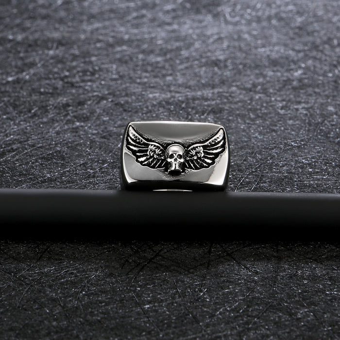 Wholesale Men's Rings Titanium Skull Wings JDC-RS-YiS013