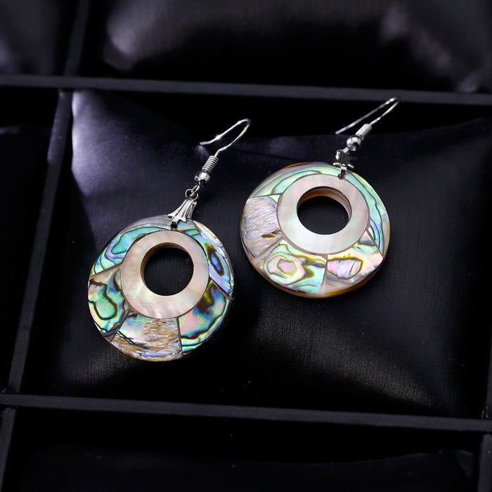 Jewelry WholesaleWholesale shell round earrings JDC-ES-GSDB018 Earrings 丹比华比 %variant_option1% %variant_option2% %variant_option3%  Factory Price JoyasDeChina Joyas De China