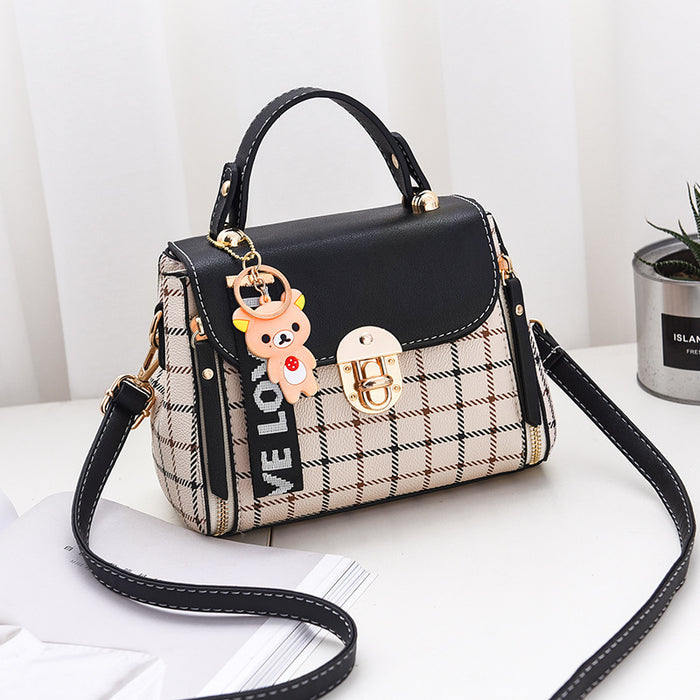 Wholesale Shoulder Bag PU Plaid JDC-SD-Shichen005