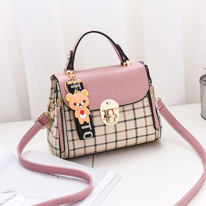 Wholesale Shoulder Bag PU Plaid JDC-SD-Shichen005