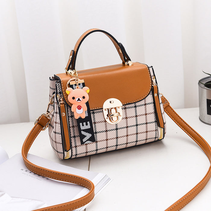 Wholesale Shoulder Bag PU Plaid JDC-SD-Shichen005