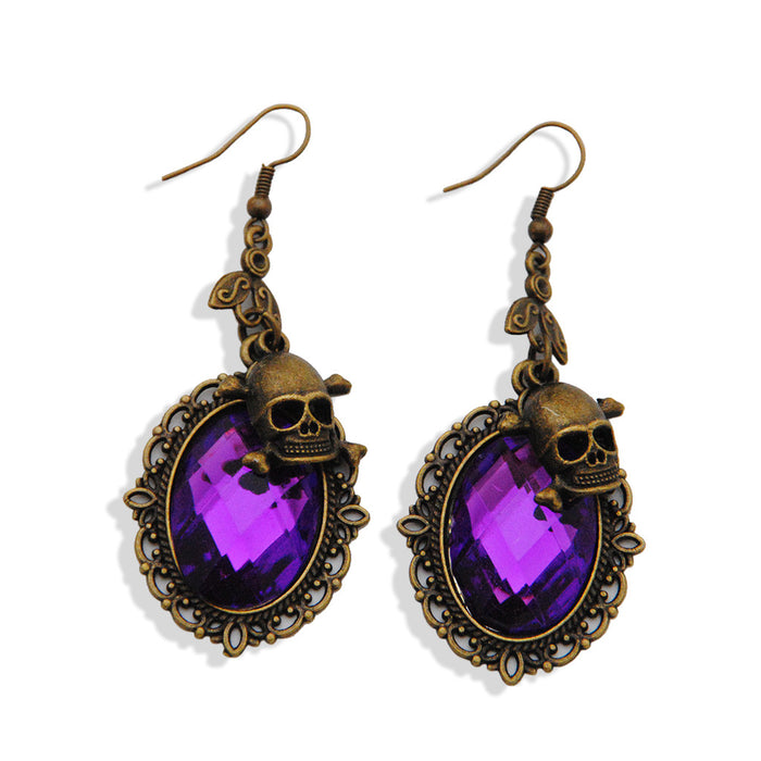 Jewelry WholesaleWholesale Halloween Skull Vintage Alloy Earrings JDC-ES-Kangh001 Earrings 康欢 %variant_option1% %variant_option2% %variant_option3%  Factory Price JoyasDeChina Joyas De China