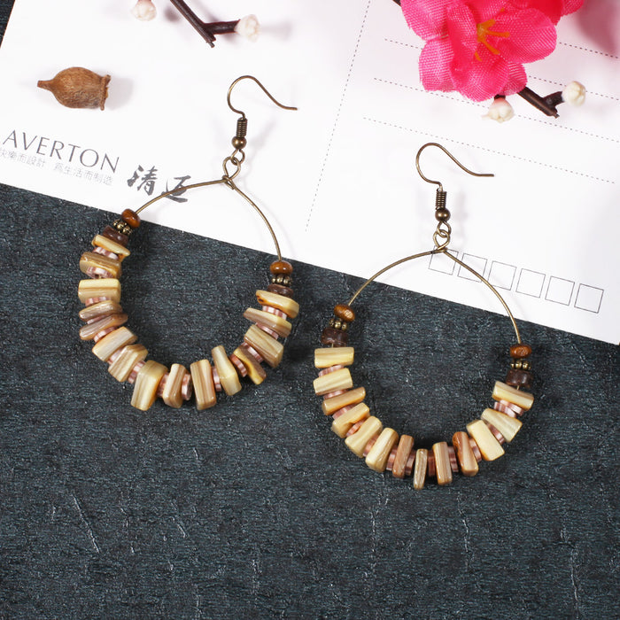 Jewelry WholesaleWholesale Circle Imitation Color Stone Zinc Alloy Acrylic Earrings JDC-ES-GSXY012 Earrings 馨懿 %variant_option1% %variant_option2% %variant_option3%  Factory Price JoyasDeChina Joyas De China