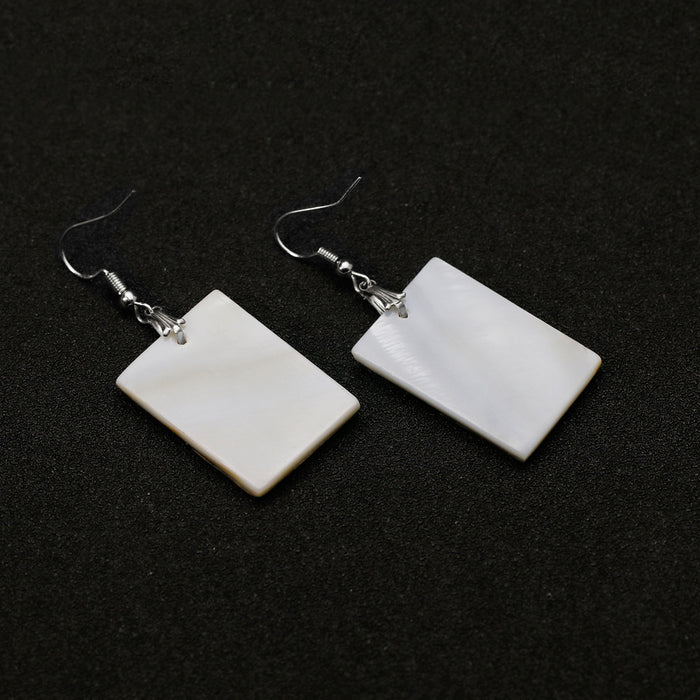 Jewelry WholesaleWholesale shell material rectangular earrings JDC-ES-GSDB026 Earrings 丹比华比 %variant_option1% %variant_option2% %variant_option3%  Factory Price JoyasDeChina Joyas De China