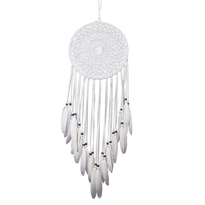 Jewelry WholesaleWholesale Flocking Fabric Polyester ABS Beads Dreamcatcher MOQ≥2 JDC-DC-MengS007 Dreamcatcher 萌颂 %variant_option1% %variant_option2% %variant_option3%  Factory Price JoyasDeChina Joyas De China