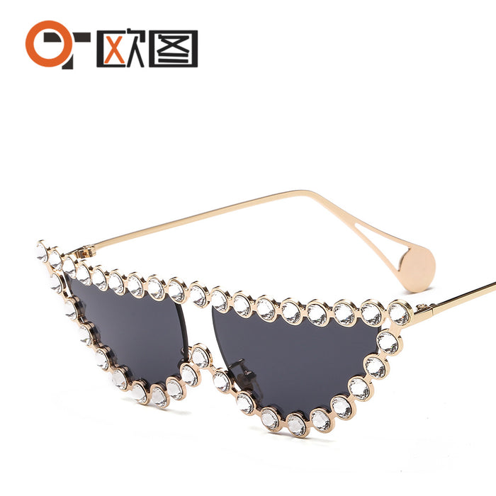 Jewelry WholesaleWholesale Cat Eye Diamond Metal PC Sunglasses JDC-SG-OuT014 Sunglasses 欧图 %variant_option1% %variant_option2% %variant_option3%  Factory Price JoyasDeChina Joyas De China