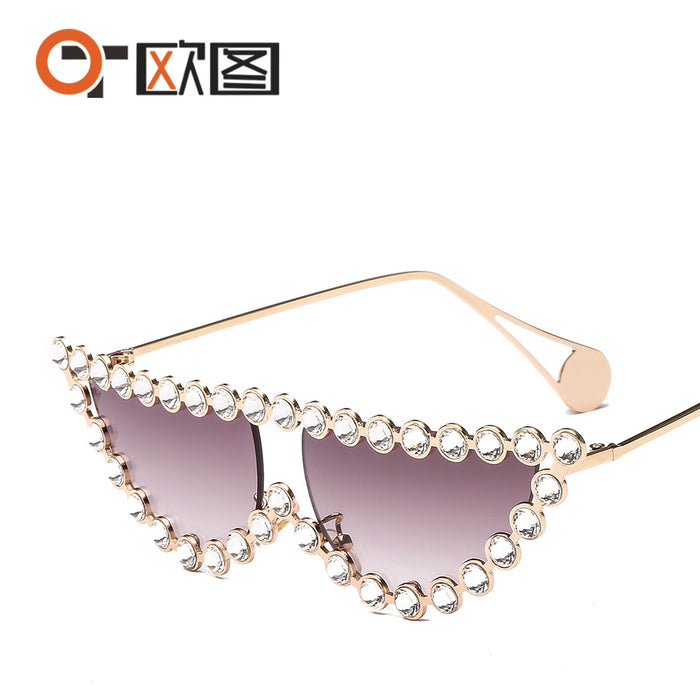 Jewelry WholesaleWholesale Cat Eye Diamond Metal PC Sunglasses JDC-SG-OuT014 Sunglasses 欧图 %variant_option1% %variant_option2% %variant_option3%  Factory Price JoyasDeChina Joyas De China