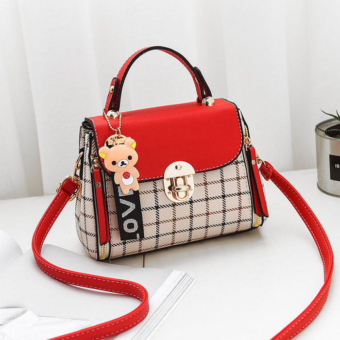 Wholesale Shoulder Bag PU Plaid JDC-SD-Shichen005