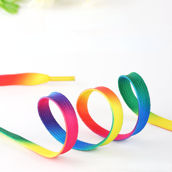 Jewelry WholesaleWholesale Rainbow Color Polyester Laces JDC-SL-YBJW001 Shoelace 一步就位 %variant_option1% %variant_option2% %variant_option3%  Factory Price JoyasDeChina Joyas De China