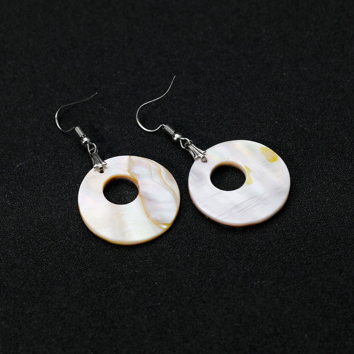 Jewelry WholesaleWholesale shell round earrings JDC-ES-GSDB018 Earrings 丹比华比 %variant_option1% %variant_option2% %variant_option3%  Factory Price JoyasDeChina Joyas De China