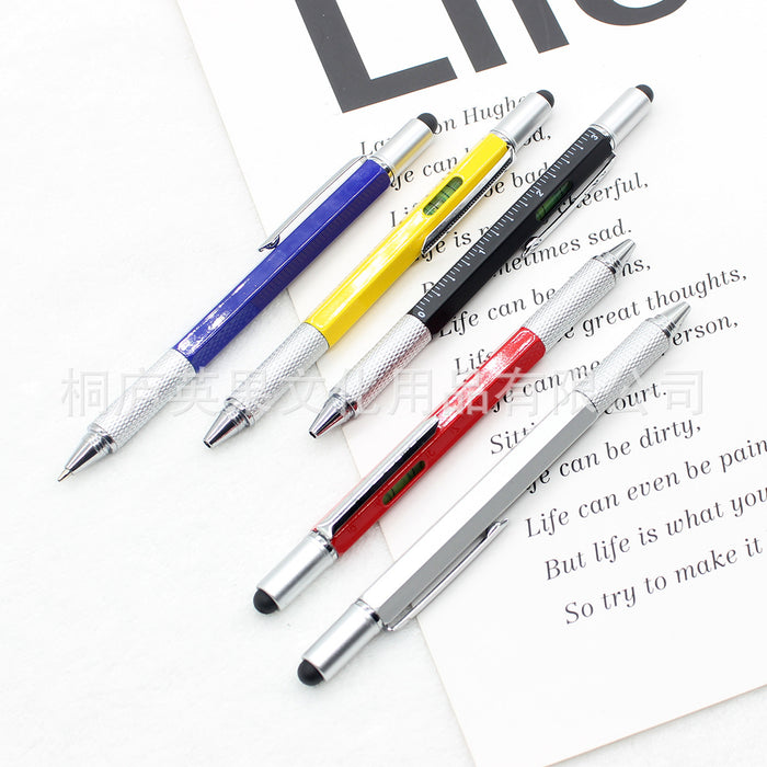 Wholesale 6 in 1 Metal Screwdriver Level Ruler Touch Screen Ballpoint Pen MOQ≥2 JDC-BP-YGuo002