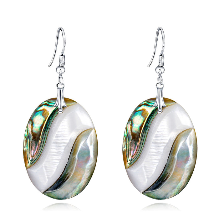 Jewelry WholesaleWholesale round shell earrings JDC-ES-GSDB022 Earrings 丹比华比 %variant_option1% %variant_option2% %variant_option3%  Factory Price JoyasDeChina Joyas De China