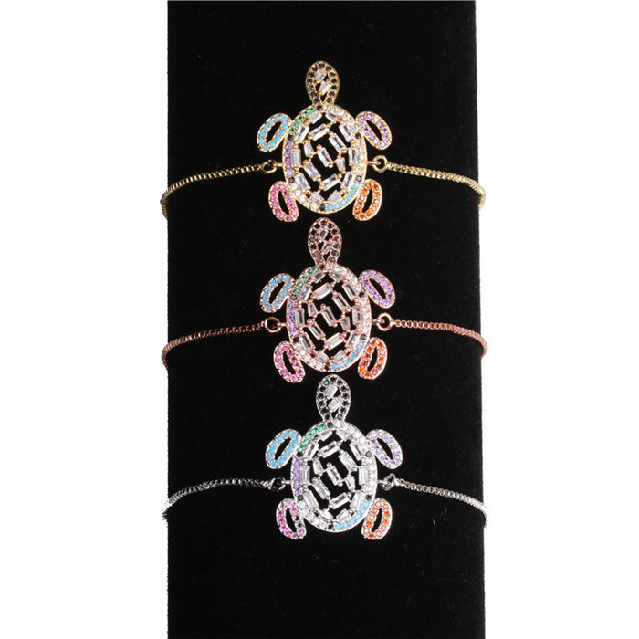 Jewelry WholesaleWholesale Copper Micro Set Zircon Adjustable Female Turtle Bracelet JDC-BT-ML065 Bracelet 米伦 %variant_option1% %variant_option2% %variant_option3%  Factory Price JoyasDeChina Joyas De China