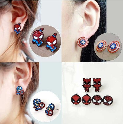 Jewelry WholesaleWholesale Popular Animated Spiderman Stud Earrings JDC-ES-JDie009 Earrings 简蝶 %variant_option1% %variant_option2% %variant_option3%  Factory Price JoyasDeChina Joyas De China