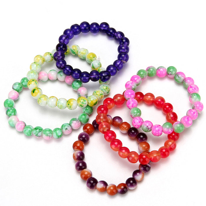 Wholesale Imitation Agate Glass Bracelet MOQ≥2 JDC-BT-RunQ001