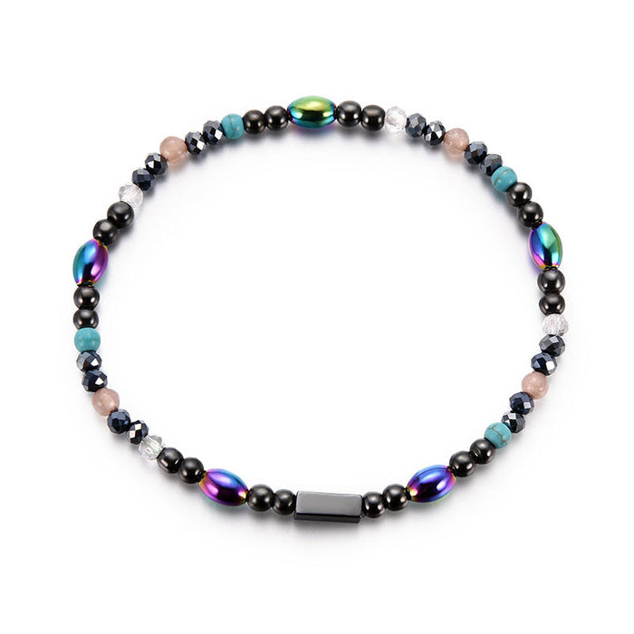 Jewelry WholesaleWholesale Magnetic Magnet Black Gallstone Anklet MOQ≥3 JDC-AS-XiS001 Anklets 希世 %variant_option1% %variant_option2% %variant_option3%  Factory Price JoyasDeChina Joyas De China