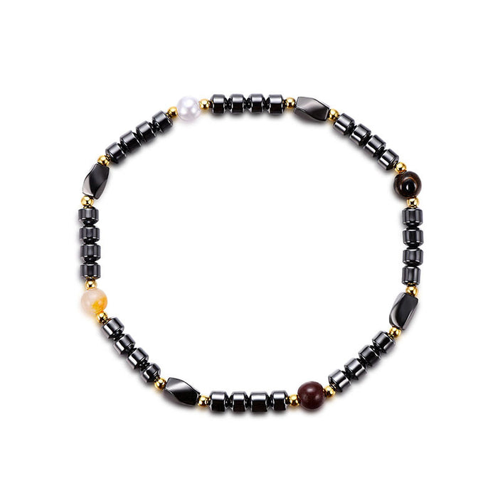 Jewelry WholesaleWholesale Magnetic Magnet Black Gallstone Anklet MOQ≥3 JDC-AS-XiS001 Anklets 希世 %variant_option1% %variant_option2% %variant_option3%  Factory Price JoyasDeChina Joyas De China