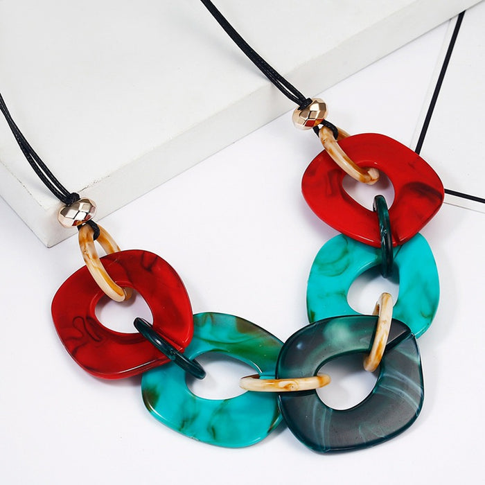 Wholesale Acrylic Necklace Popular Jewelry JDC-NE-nanrong001