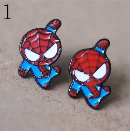 Jewelry WholesaleWholesale Popular Animated Spiderman Stud Earrings JDC-ES-JDie009 Earrings 简蝶 %variant_option1% %variant_option2% %variant_option3%  Factory Price JoyasDeChina Joyas De China