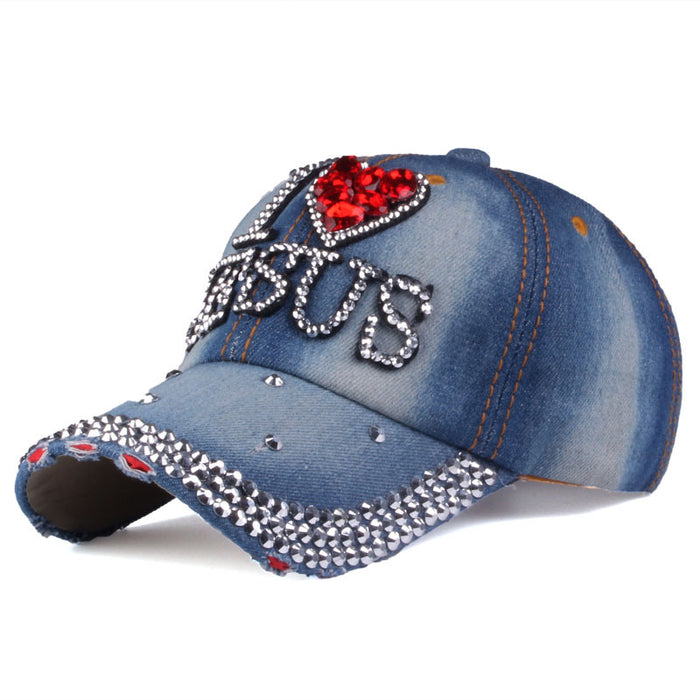 Wholesale summer new diamond-studded baseball cap ladies cap MOQ≥2 JDC-FT-TMa002