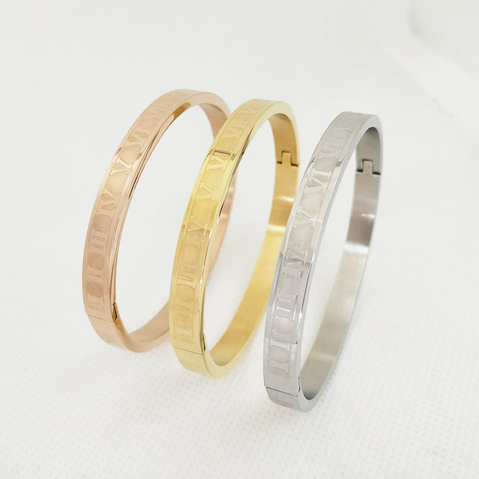 Jewelry WholesaleWholesale Roman numeral stainless steel bracelet JDC-BT-XingSD003 Bracelet 鑫饰达 %variant_option1% %variant_option2% %variant_option3%  Factory Price JoyasDeChina Joyas De China