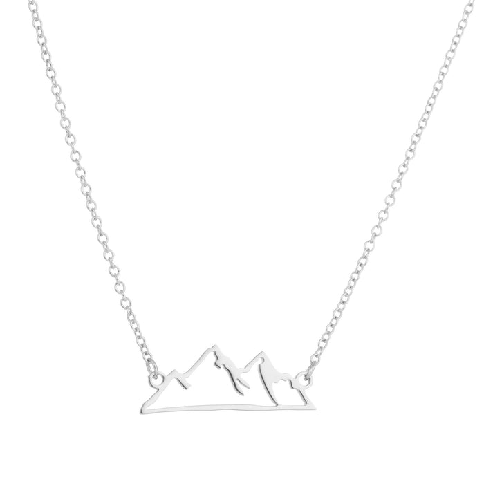 Jewelry WholesaleWholesale Peak Hollow Snow Mountain Stainless Steel Necklace JDC-NE-SS003 Necklaces 双硕 %variant_option1% %variant_option2% %variant_option3%  Factory Price JoyasDeChina Joyas De China